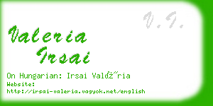 valeria irsai business card